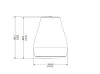 Подвесной громкоговоритель Biamp Desono P6 White чертеж размеры