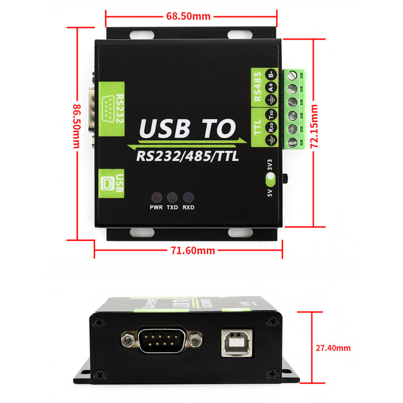 Преобразователь интерфейсов USB-RS232/RS485 WS — купить в Москве по ...