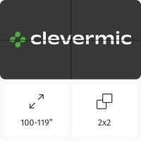 Видеостена 2x2 CleverMic W55-0.88-500 110"