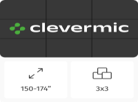 Видеостена 3x3 CleverMic W55-1.8-500 165"