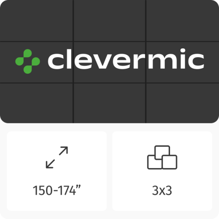 Видеостена 3x3 CleverMic W55-3.5-500 (FullHD 165")