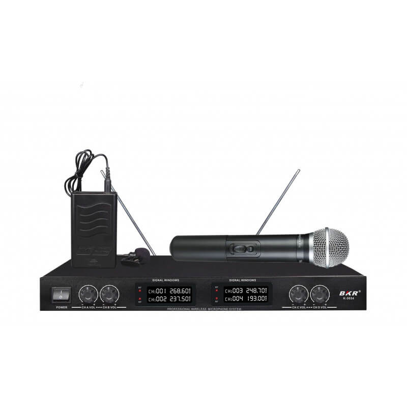 Радиомикрофоны BKR K-3034 (два ручных и два петличных) Радиомикрофоны BKR K-3034 (два ручных и два петличных)