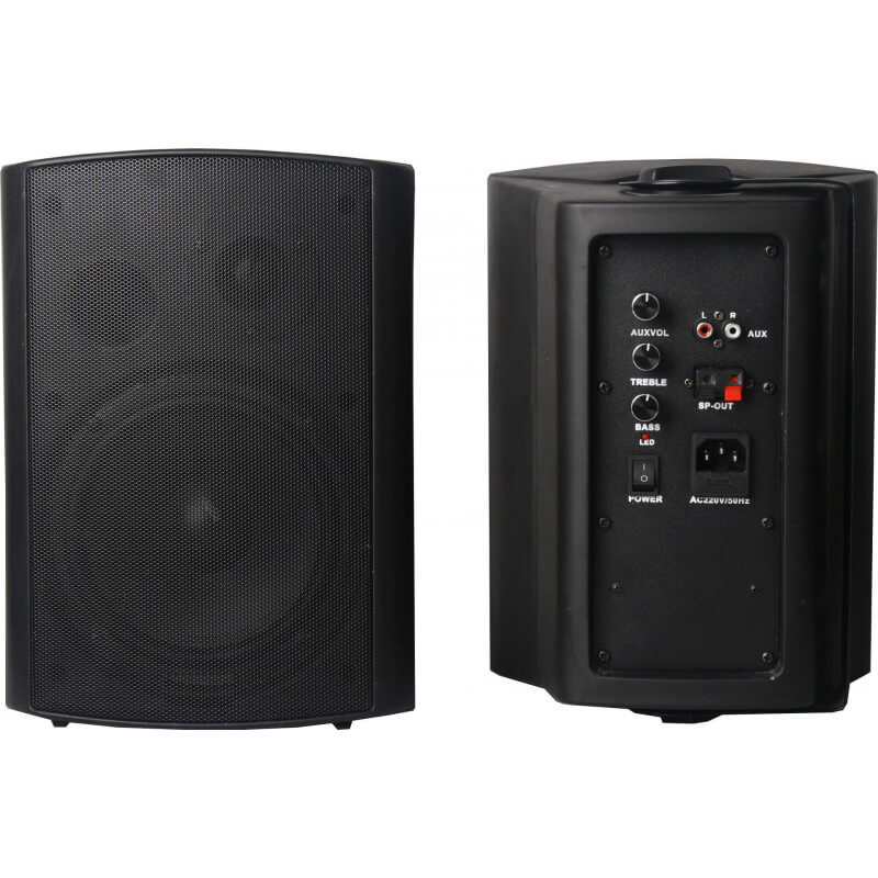 Настенная акустика CleverMic HYB106-6A (пара, черный, активная) Настенная акустика CleverMic HYB106-6A (пара, черный, активная)