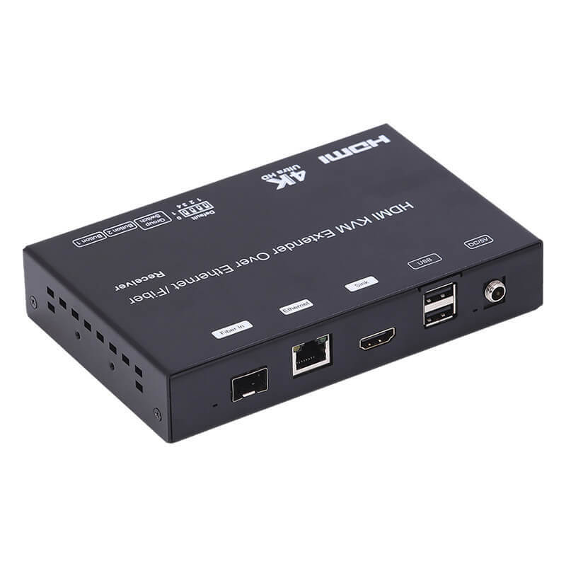 Удлинитель 4K HDMI+USB KVM по витой паре/оптике (приемник) 