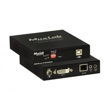Удлинитель MuxLab проводной KVM DVI over IP PoE Extender Kit 500771-RX/TX 