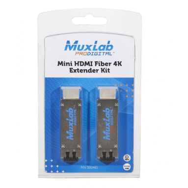 Удлинитель MuxLab проводной MINI HDMI FIBER 4K 500461 (комплект) 