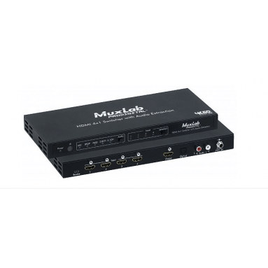 Коммутатор HDMI 4X1 SWITCHER WITH AUDIO EXTRACTION, 4K/60 Muxlab 500437 