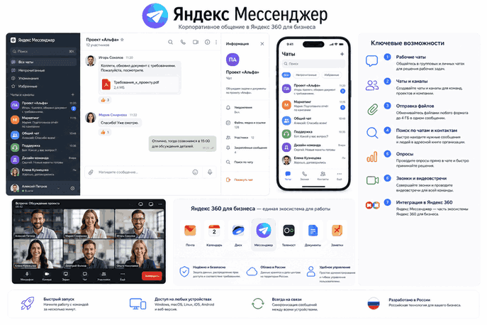 Облачные корпоративные мессенджеры Яндекс