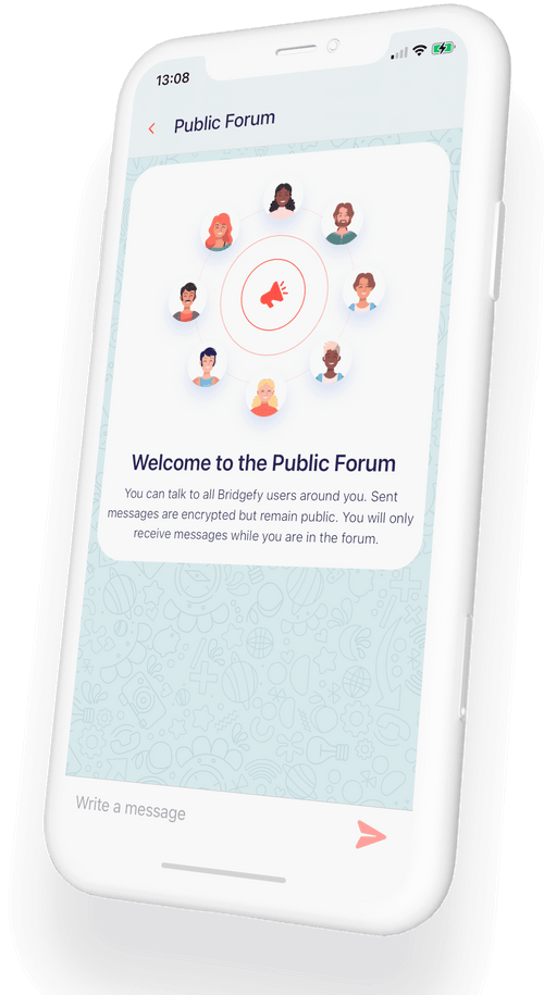 Интерфейс приложения Bridgefy