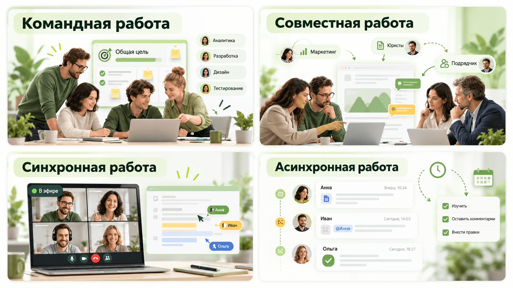 Что такое совместная работа и чем она отличается от командной? Что такое совместная работа и чем она отличается от командной?
