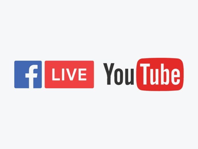 Поддержка трансляции на сервисы потокового вещангия Facebook Live и Youtube