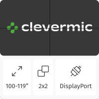 Видеостена 2x2 CleverMic DP-W55-3.5-500 110