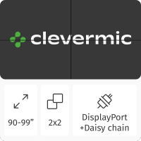 Видеостена 2x2 CleverMic DP-W49-3.5-500 98